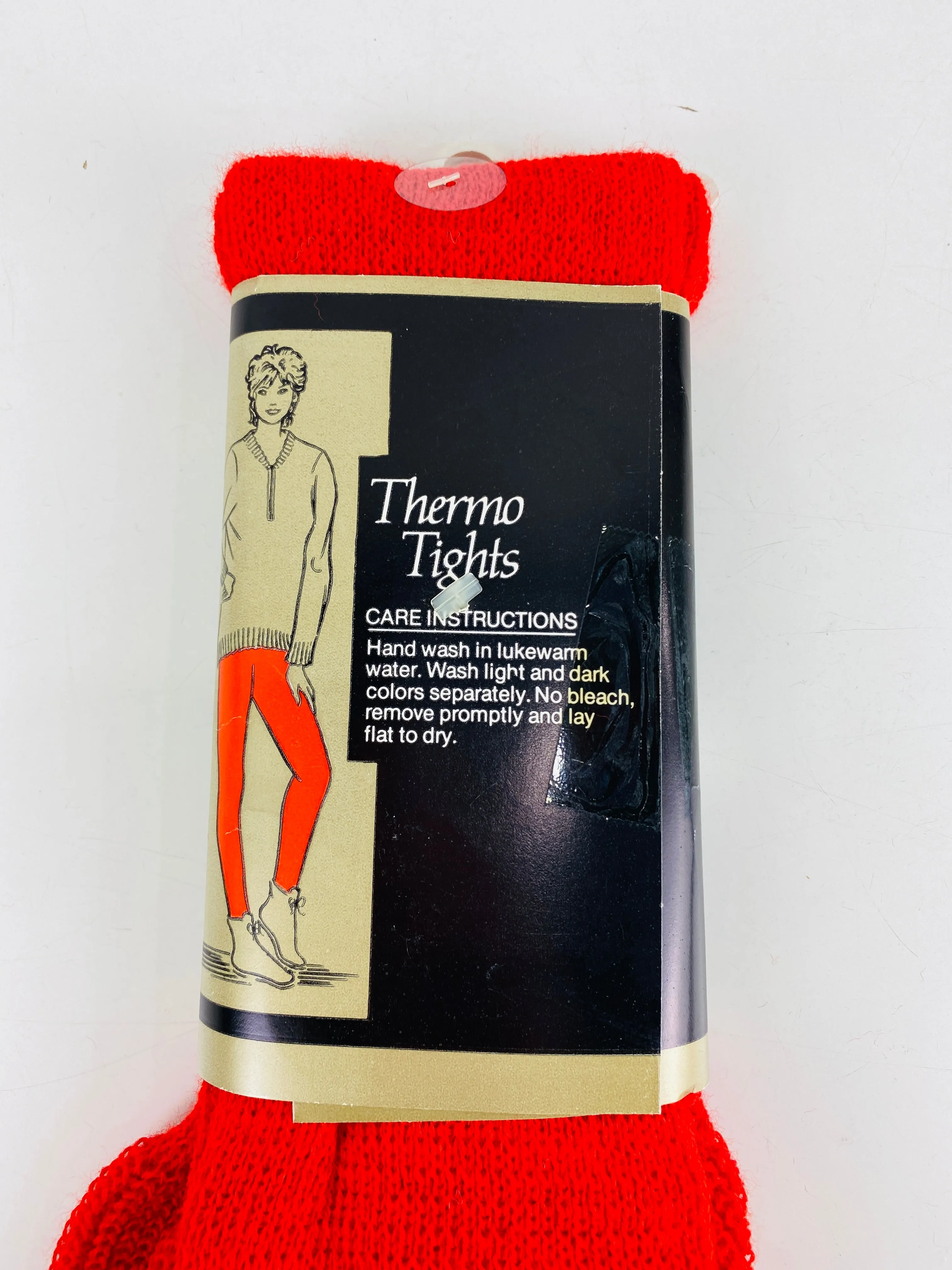 1980s Vintage Deadstock Winter Warm-Up Thermo Tights, Footless Knit Fashion Leggings, NOS