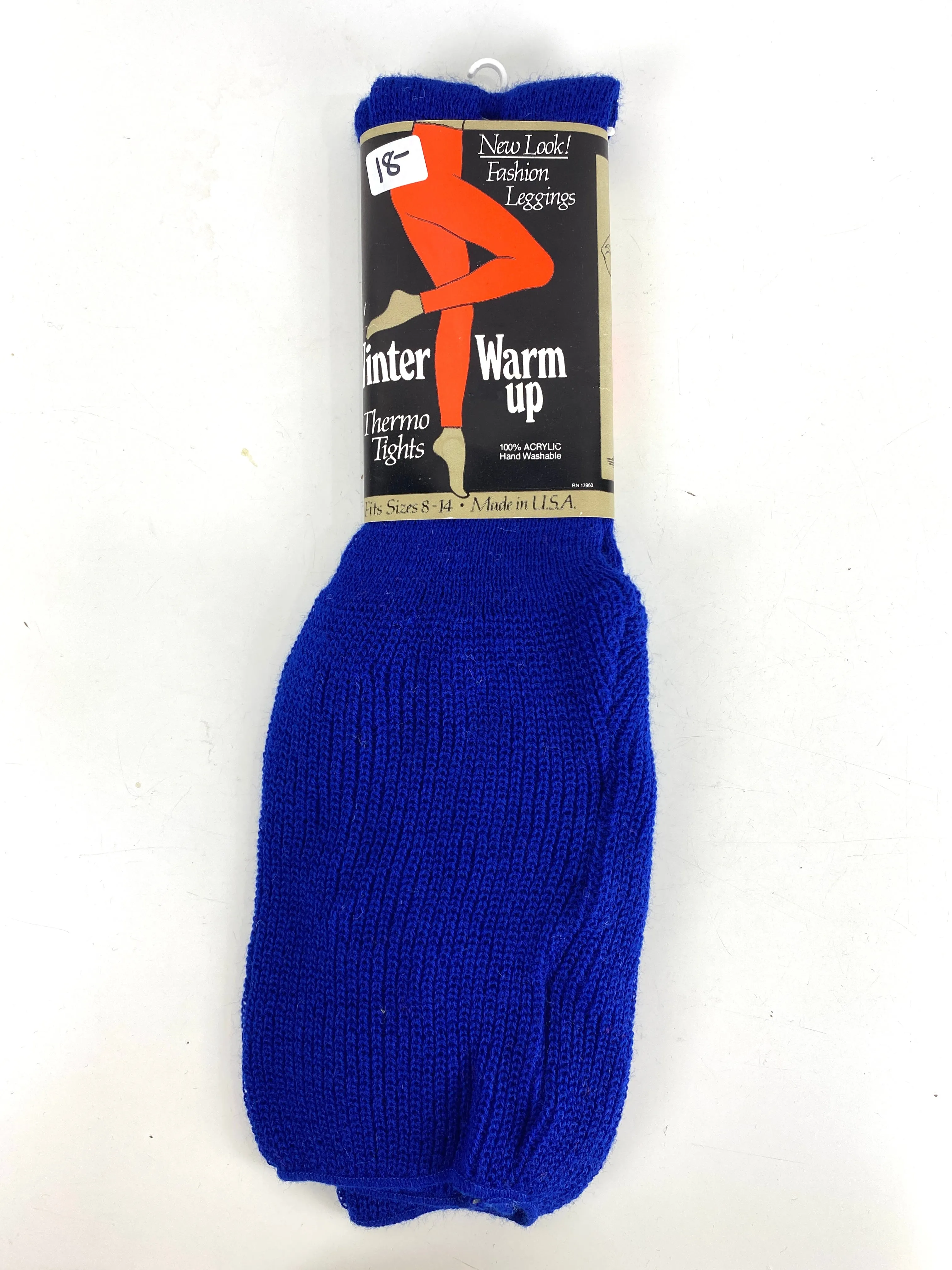 1980s Vintage Deadstock Winter Warm-Up Thermo Tights, Footless Knit Fashion Leggings, NOS