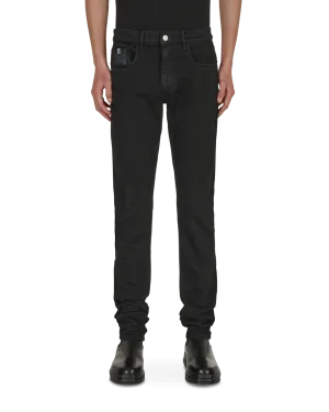 6 Pocket Skinny Denim Pants Black