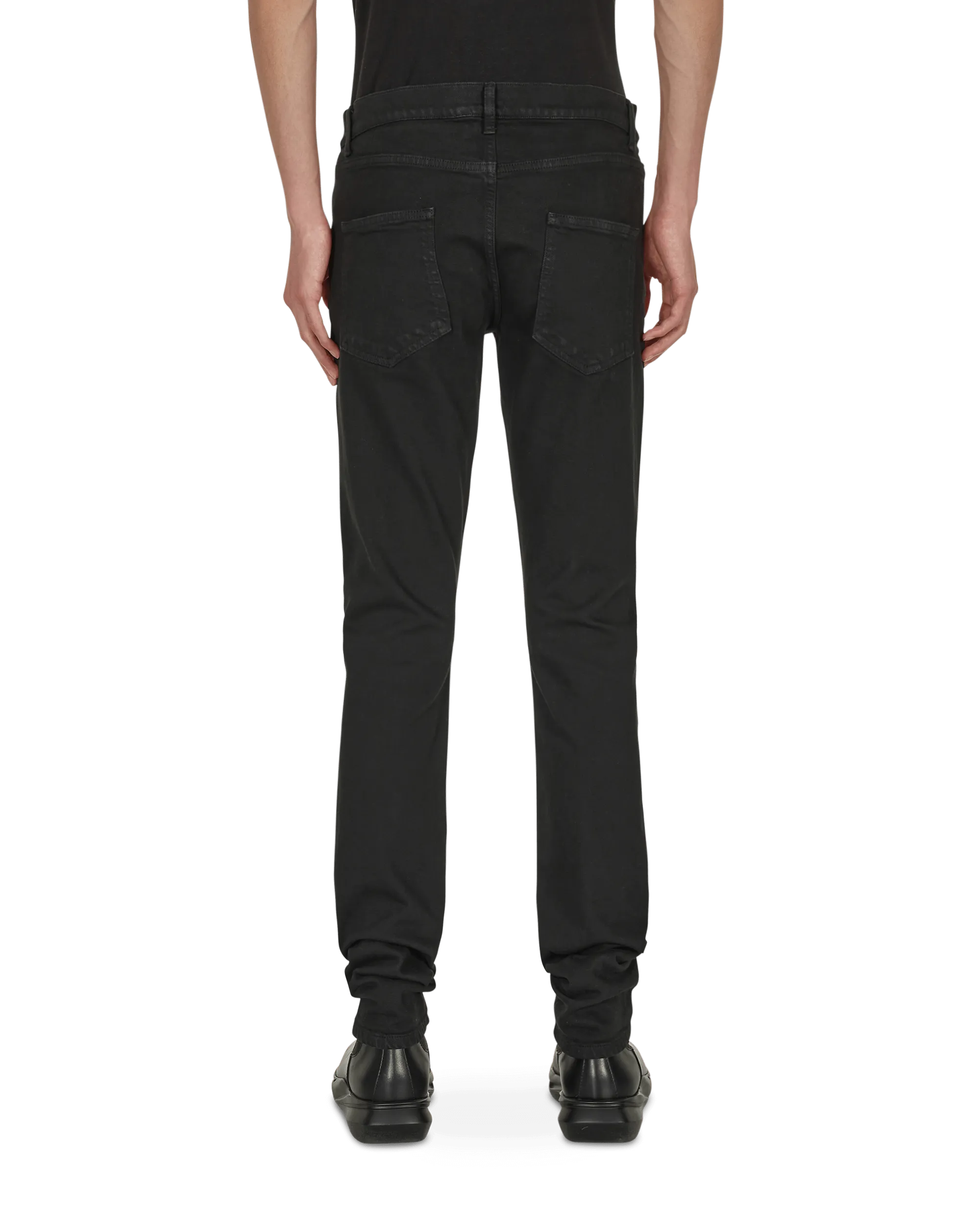 6 Pocket Skinny Denim Pants Black