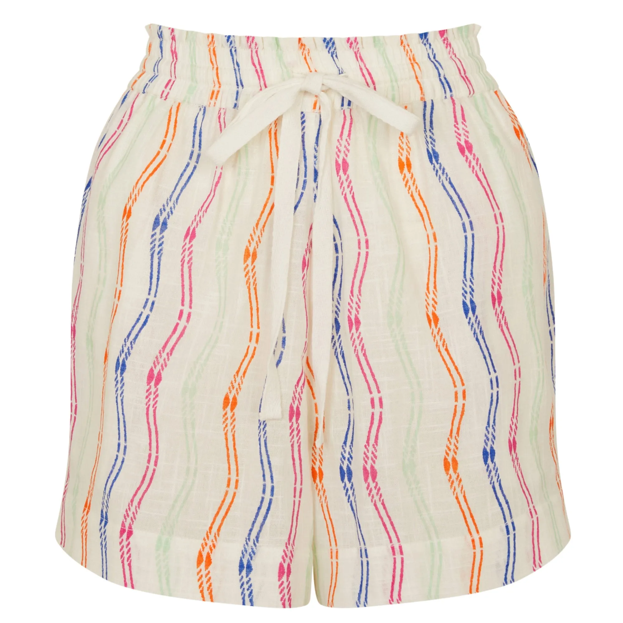 Accessorize London Women's Multi Stripe Shorts Medium