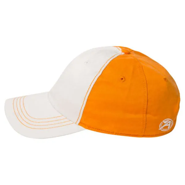 AHEAD Chalk/University Tennessee Orange Collegiate Washed 2-Tone Cap