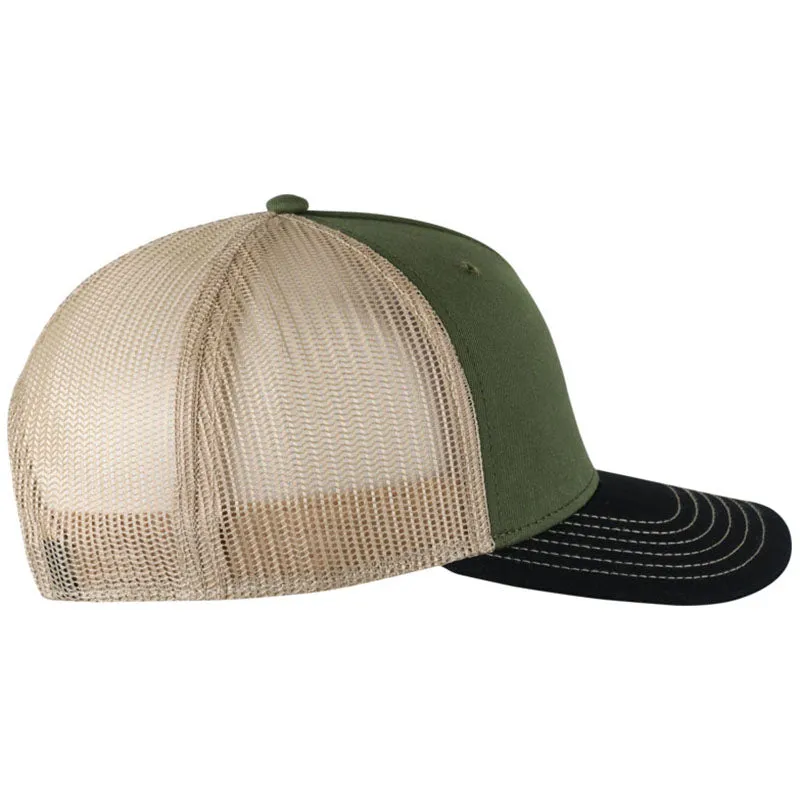 Ahead Olive Crown/Black Bill/Cream Mesh Wave Rider Cap