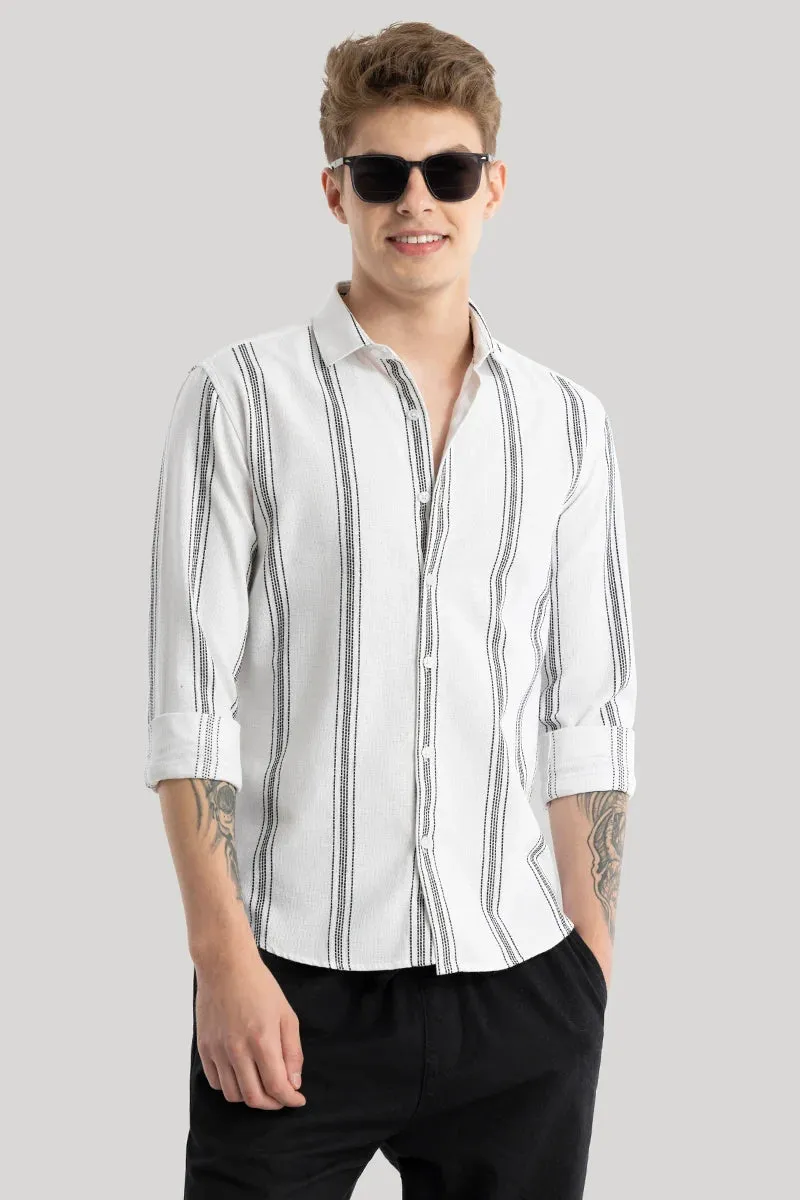 Annika White Stripes Shirts