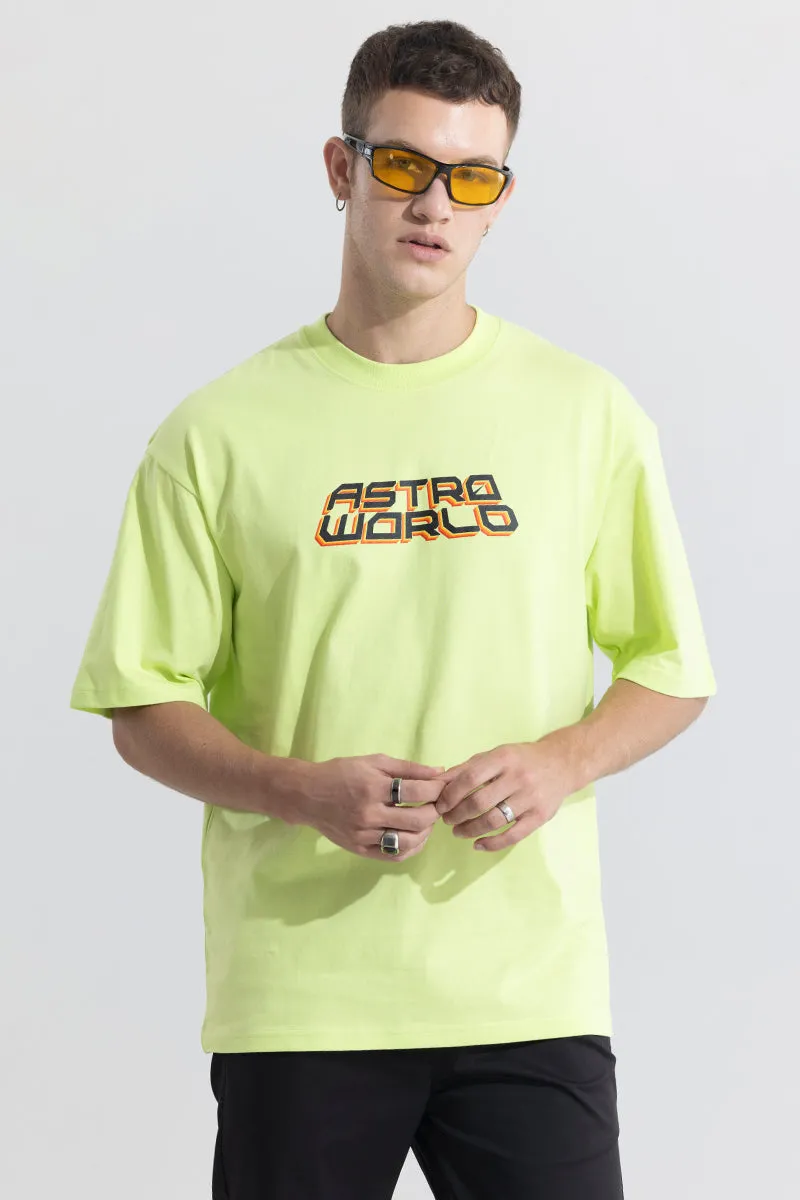 Astro World Green Oversized T-Shirt