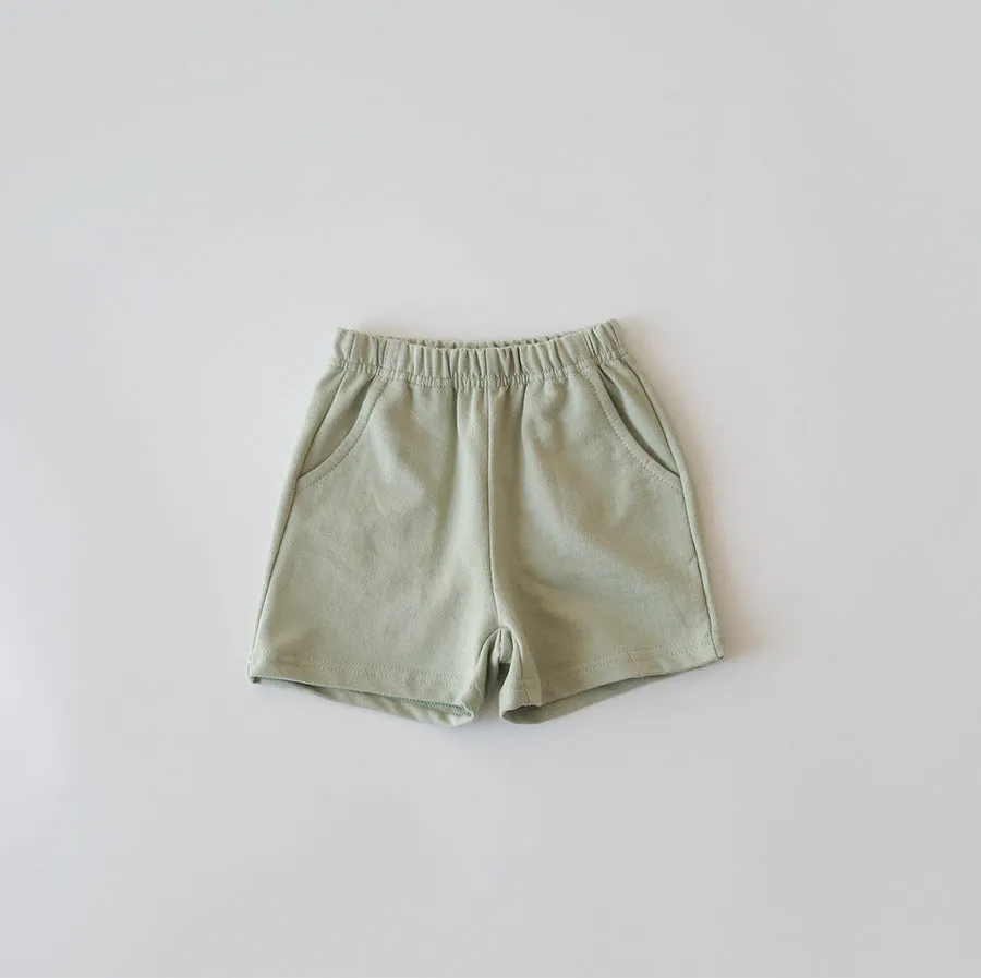 Baby Kid Girls Boys Solid Color Shorts Wholesale 24030118