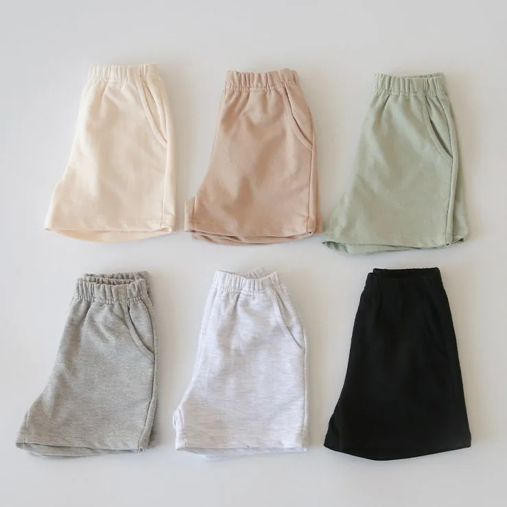 Baby Kid Girls Boys Solid Color Shorts Wholesale 24030118