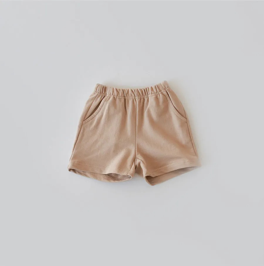 Baby Kid Girls Boys Solid Color Shorts Wholesale 24030118