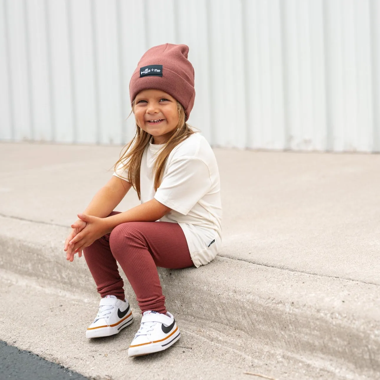 BAMBOO RIB LEGGINGS- Oxblood