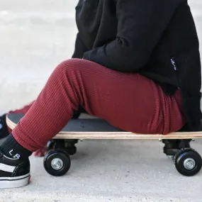 BAMBOO RIB LEGGINGS- Oxblood