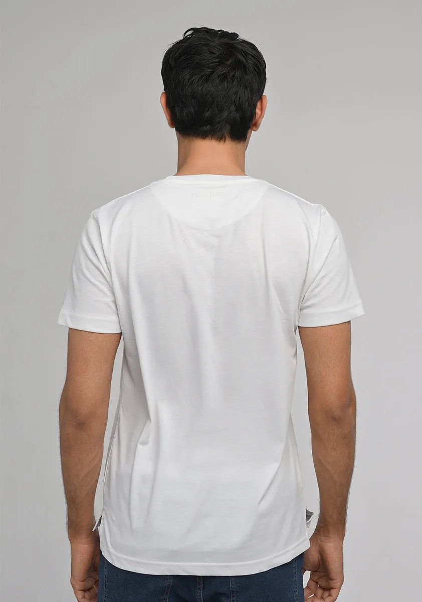 Basic Jersey Round Neck OFF White T-Shirt