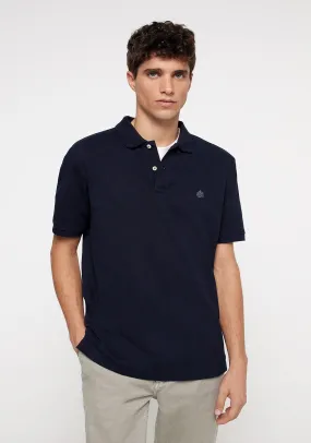 Basic piqué polo shirt - Navy