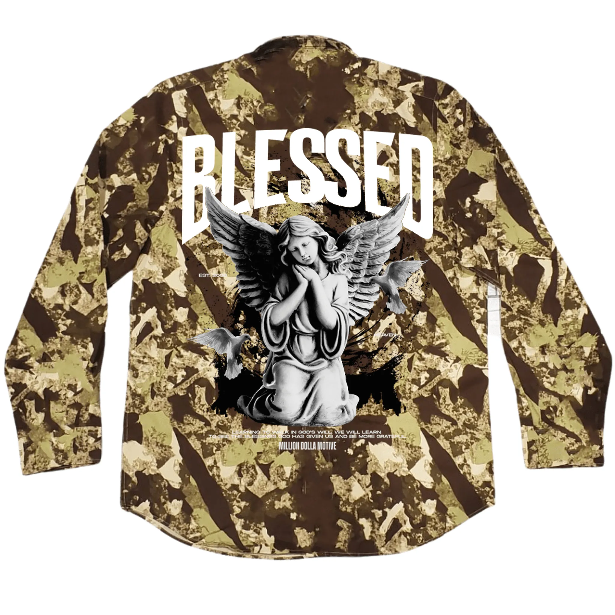 Blessed Angel - Brown Desert Camo Long Sleeve Shirt