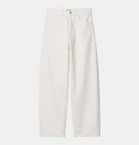 Carhartt WIP Women's Brandon Pant in White Rinsed