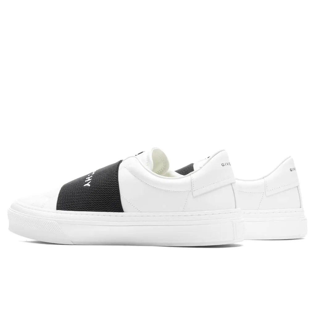 City Sport Sneakers w/ Elastic - White/Black