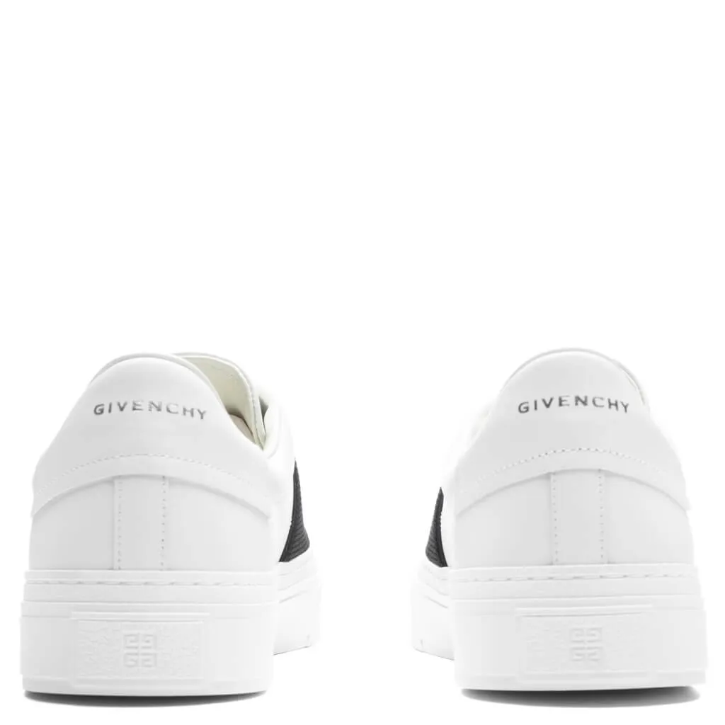 City Sport Sneakers w/ Elastic - White/Black