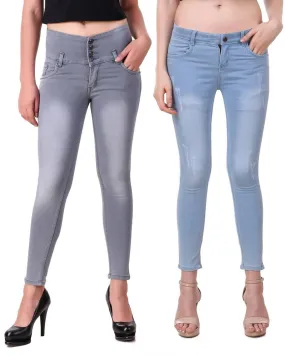 Combo Of 2 Denim Skinny Fit Jeans