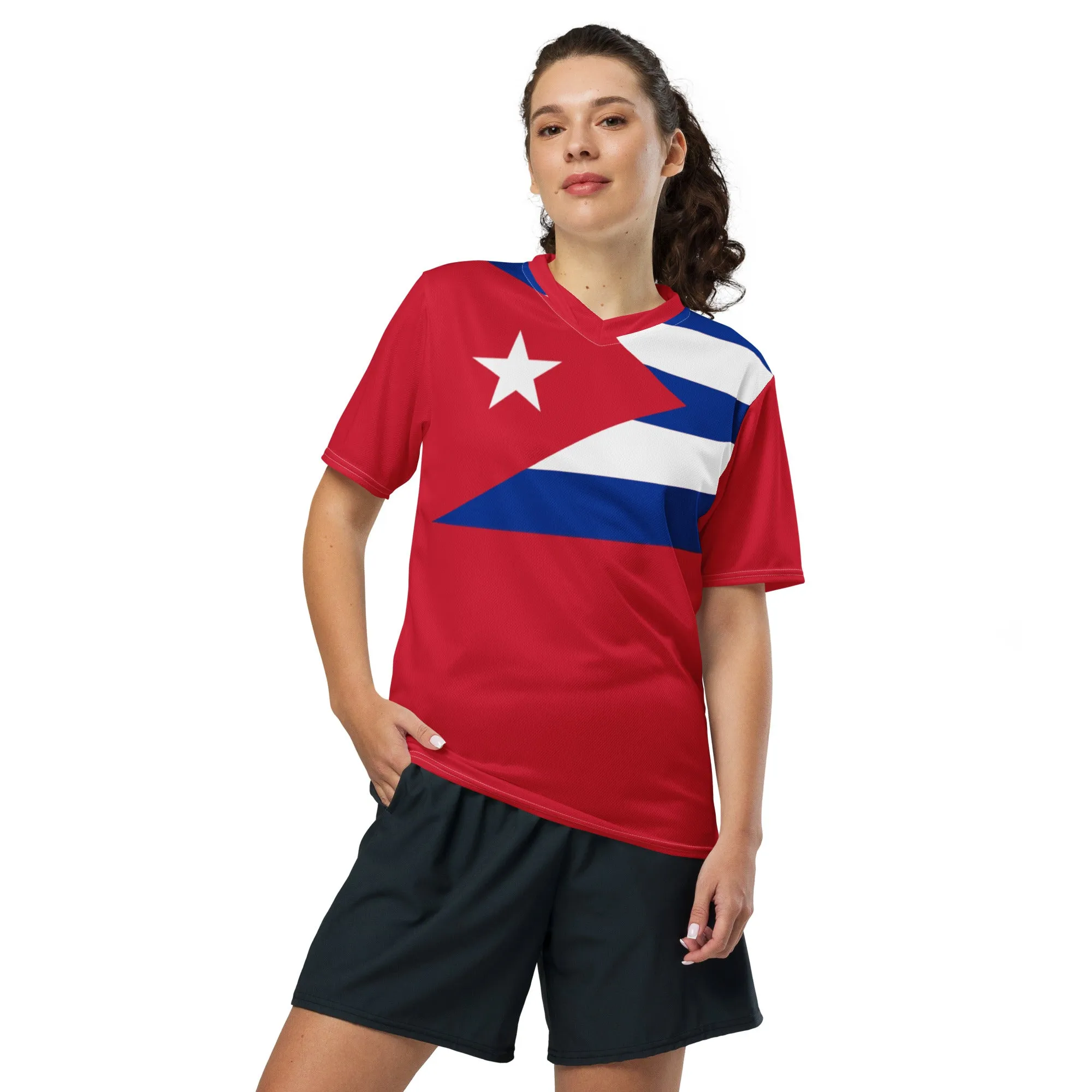 Cuba Flag Recycled Polyester Unisex Sports Jersey Sizes 2XS - 6XL