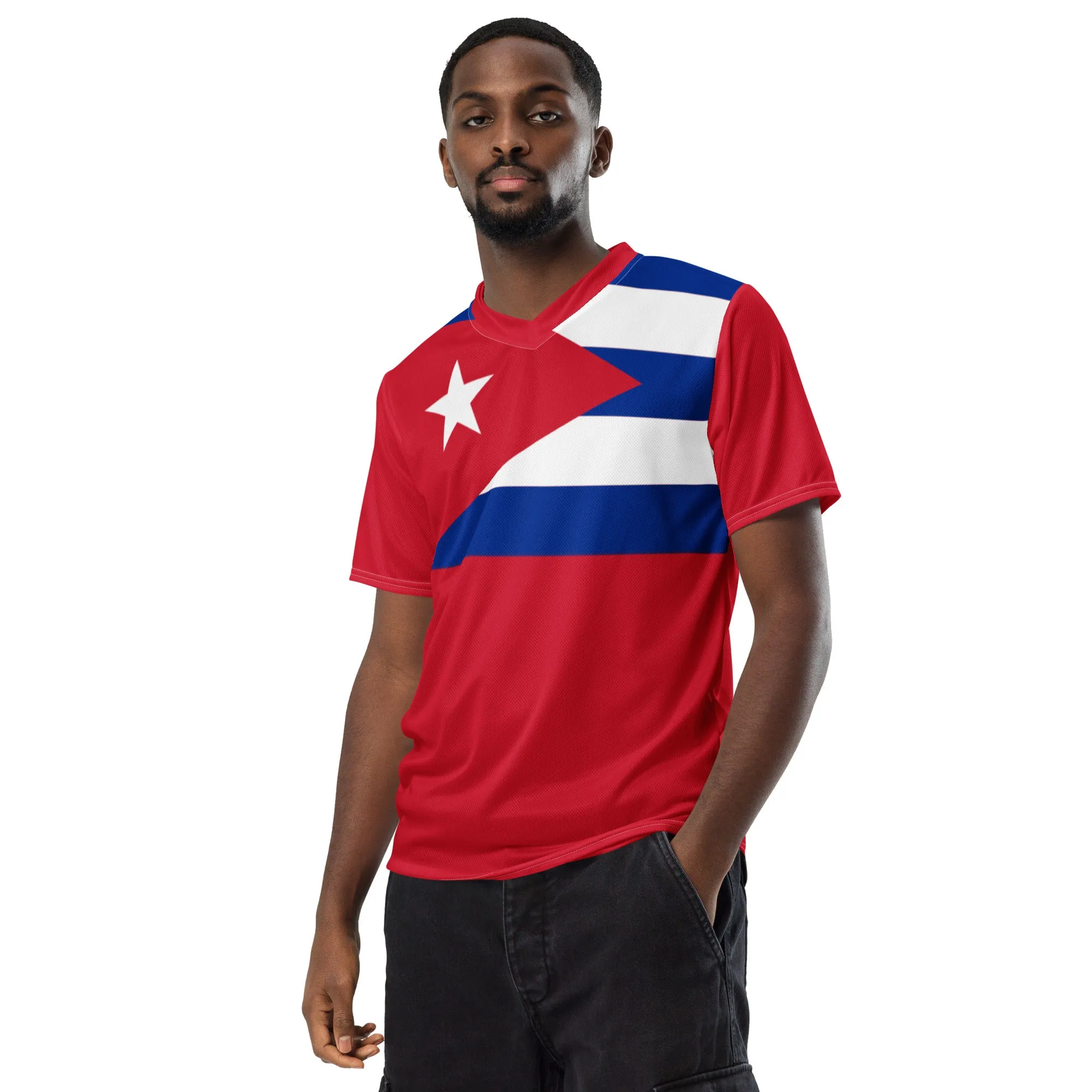 Cuba Flag Recycled Polyester Unisex Sports Jersey Sizes 2XS - 6XL