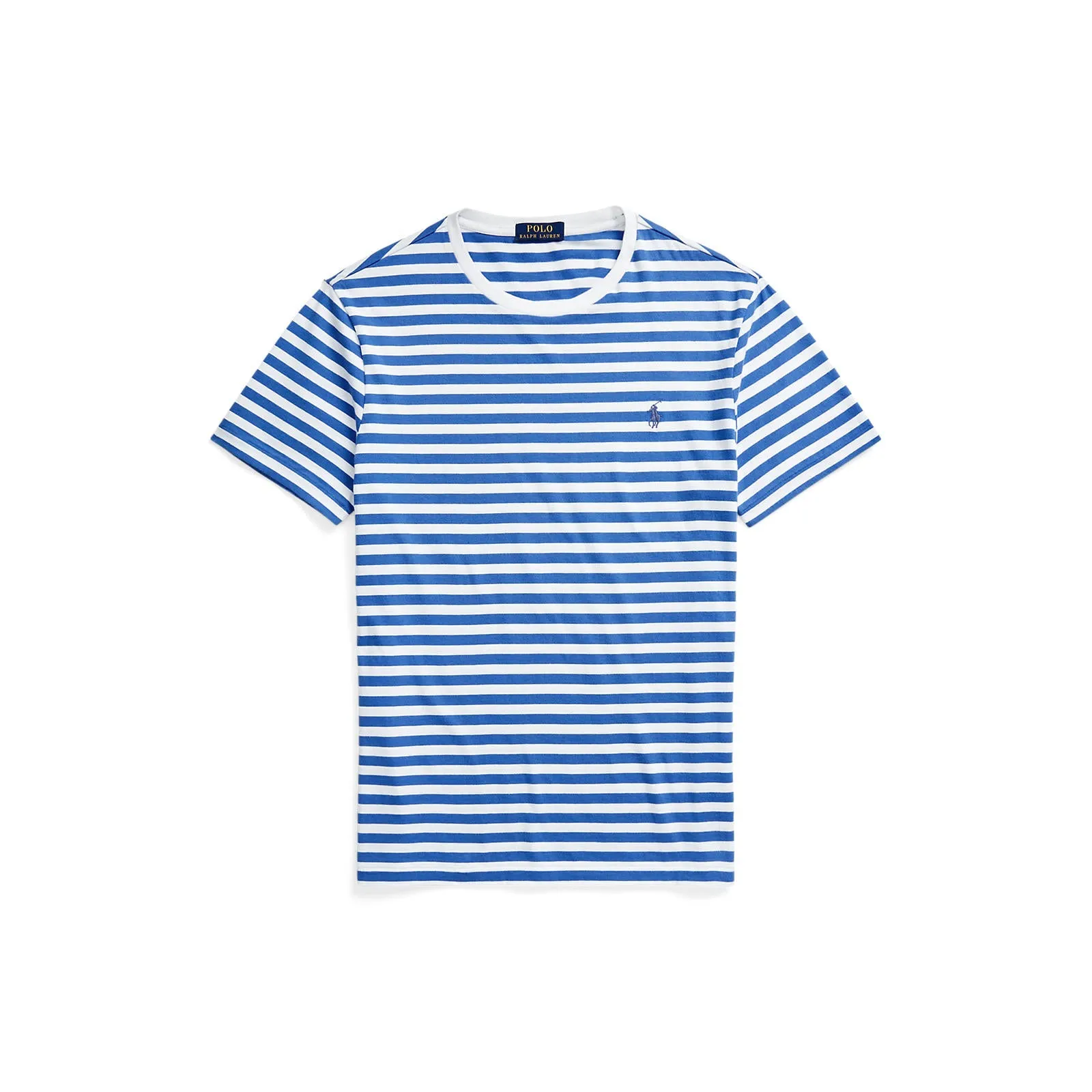 Custom Fit Striped Jersey T-Shirt - Liberty Blue & White