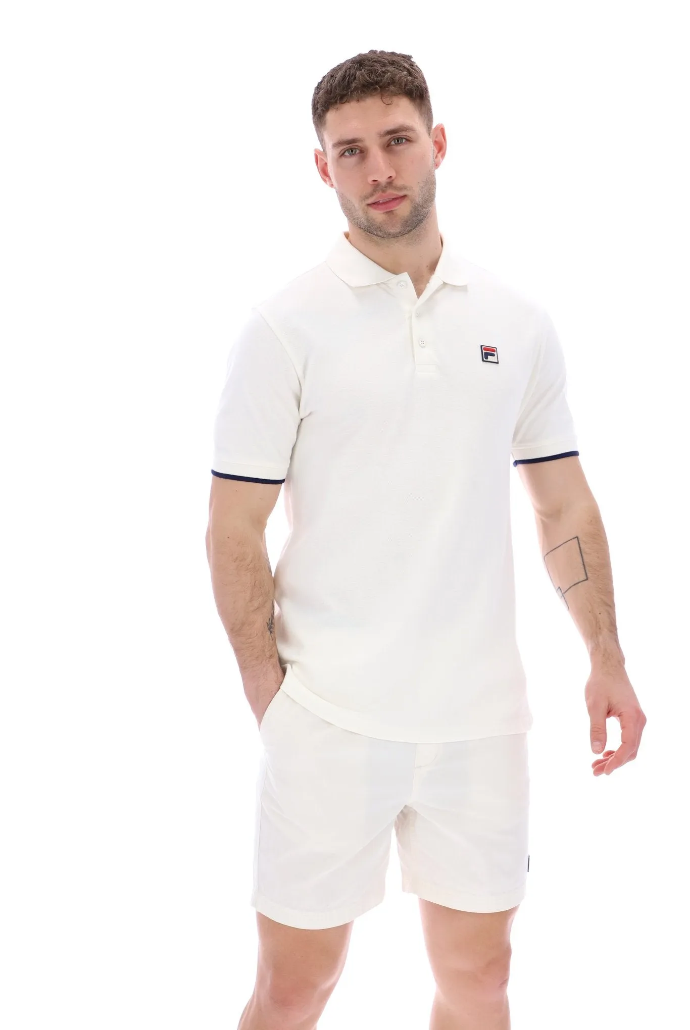 Custom Two Button Tipped Rib Basic Polo