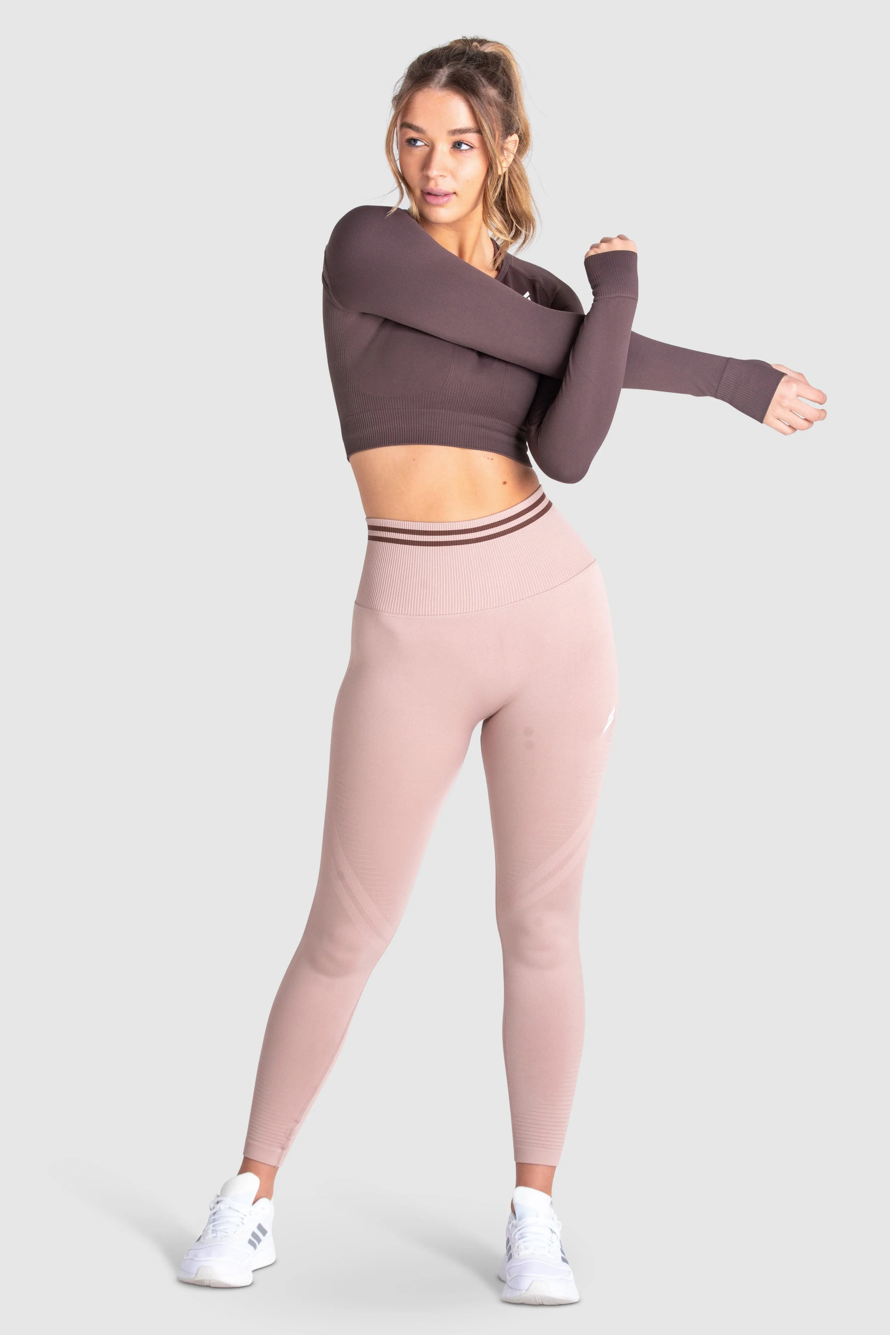 DYE Scrunch Seamless Leggings - Mocha Brown