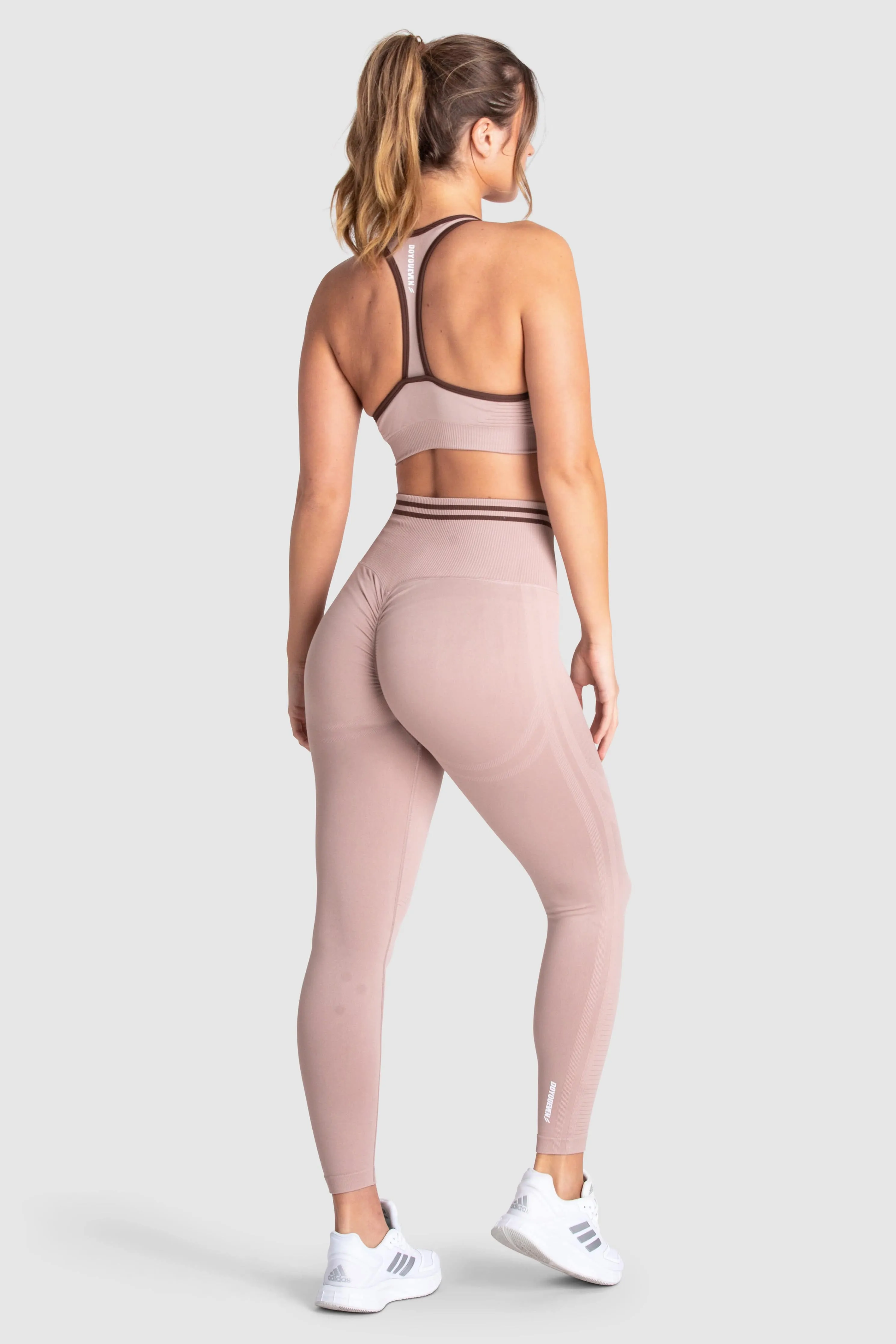 DYE Scrunch Seamless Leggings - Mocha Brown