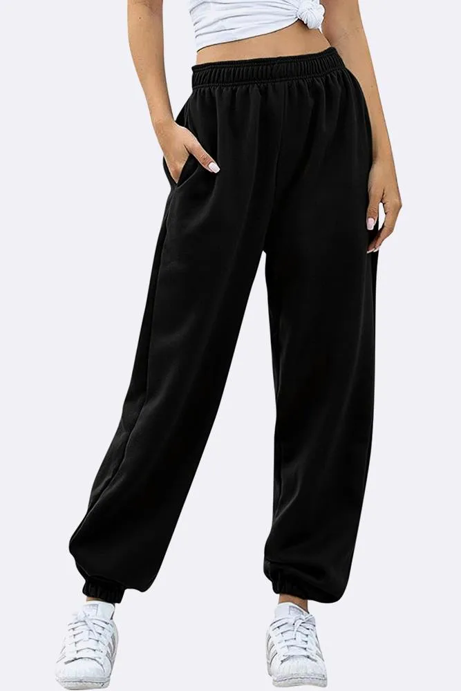 Fleece Full Length Closed Hem Jogging Bottom