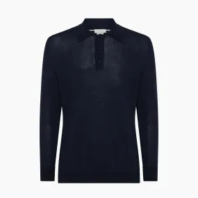 Florent long-sleeved knitted t-shirt in compact Egyptian cotton