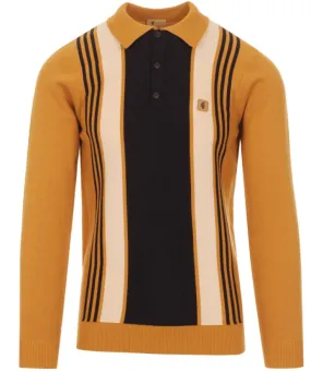 Gabicci Searle Knit Polo Shirt Yellow