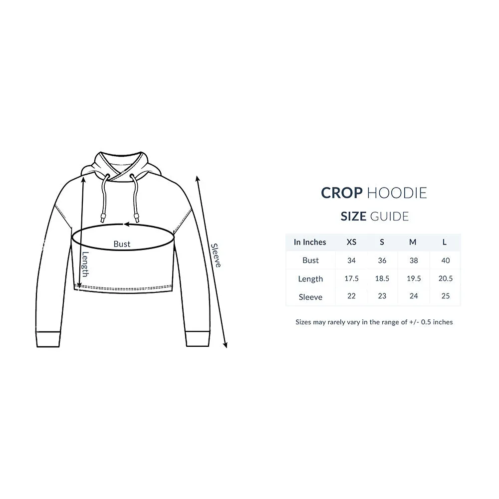 Half Cha - Kannada Crop Hoodie