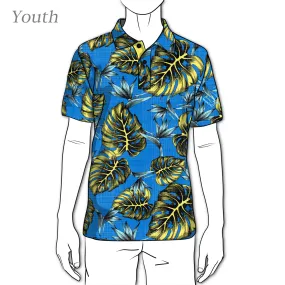 Jungle Blue Butter - OGA Youth Polo - Blues and Butter