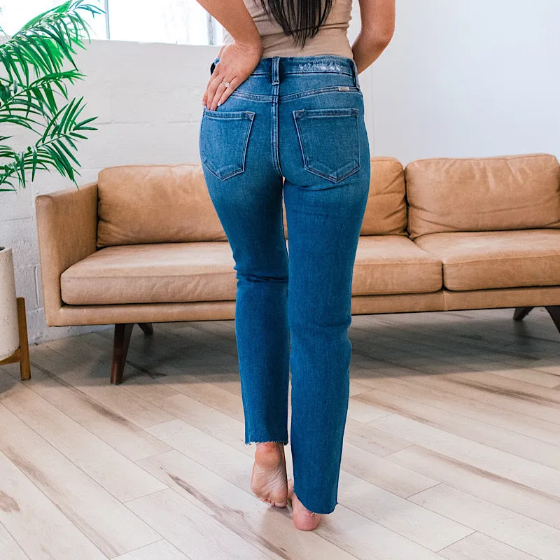 KanCan Ashley Waist Detail Straight Jeans