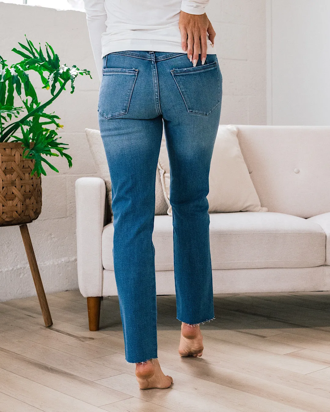 KanCan Kelly Cross Over Straight Jeans