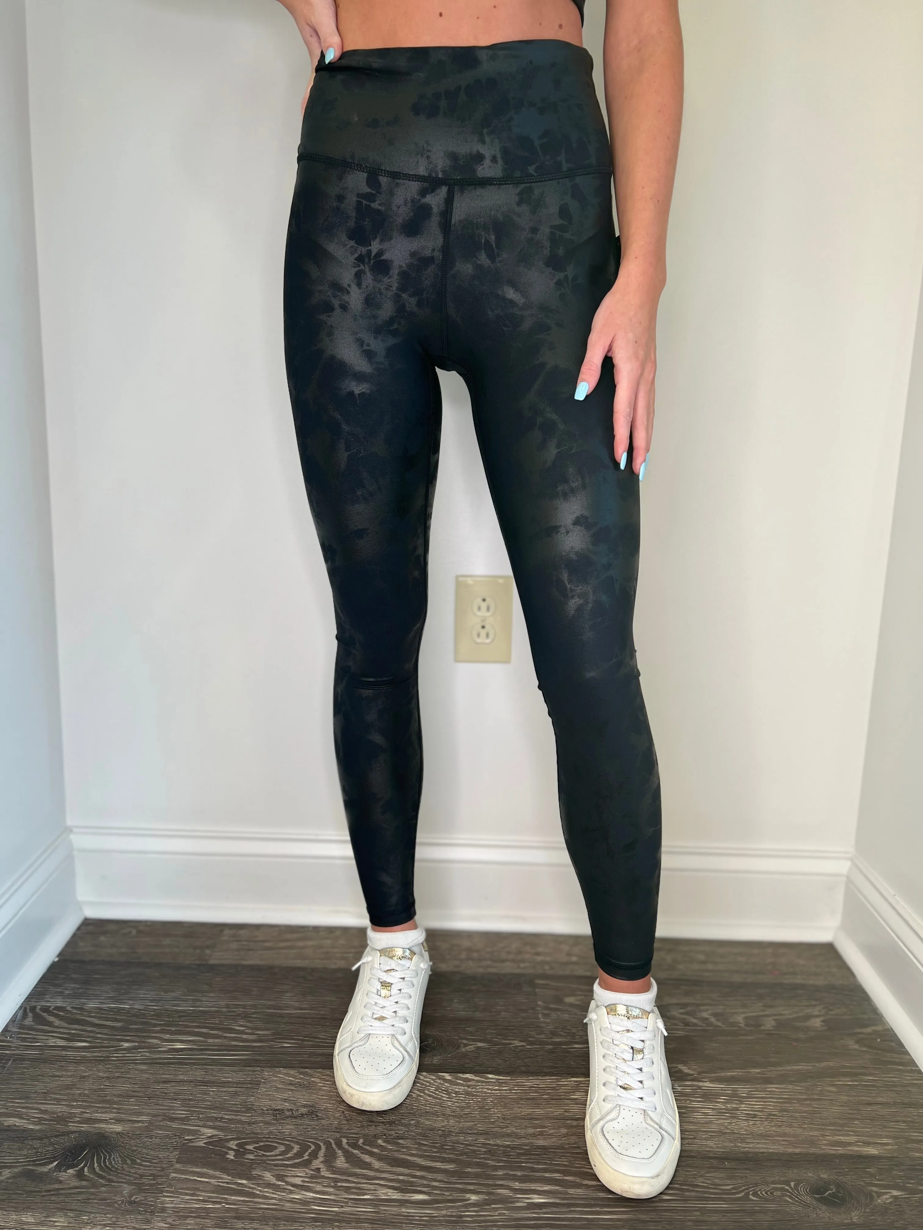 Kyra Metallic Foil Highwaist Leggings