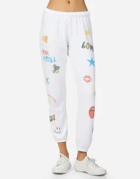 Lauren Moshi Alana Doodle Elements Sweatpants