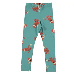 Leggings Octopuses – pacific green