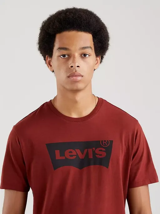 Levi's Crew Neck T-shirt with Logo 224911043 fired brick-black