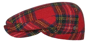 Liery's Wool Red Tartan Driver style flat cap