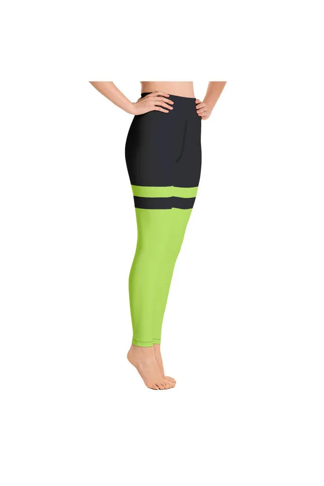 Lime Green & Midnight Blue Yoga Leggings