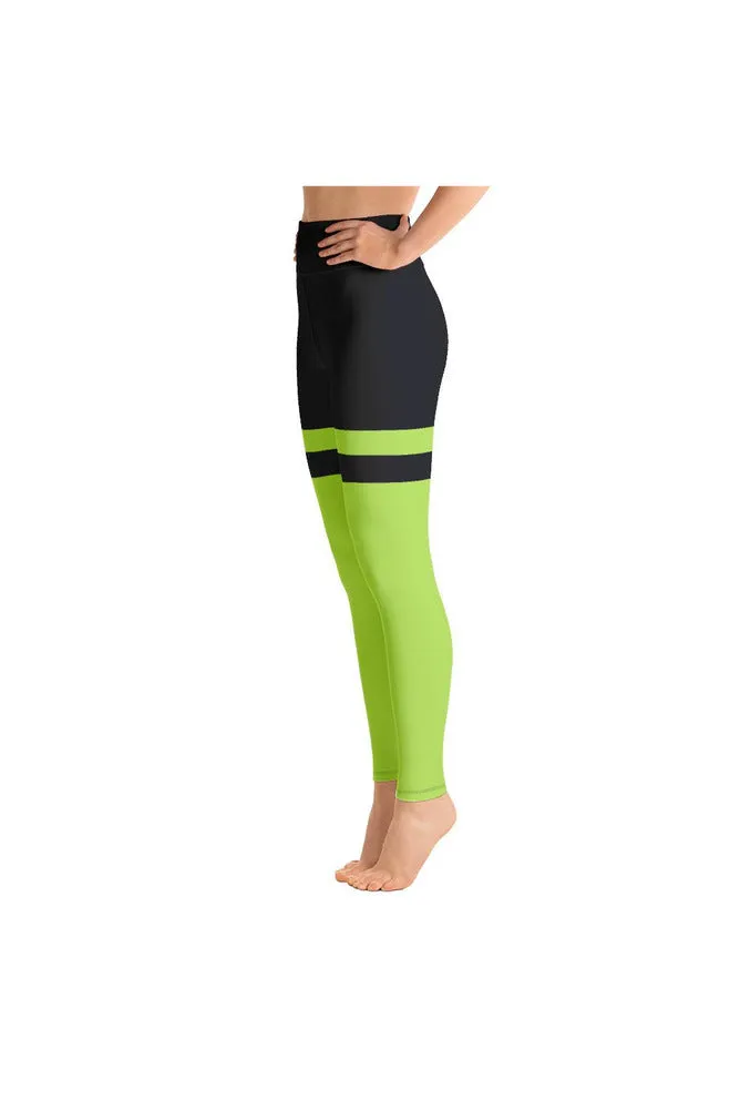 Lime Green & Midnight Blue Yoga Leggings