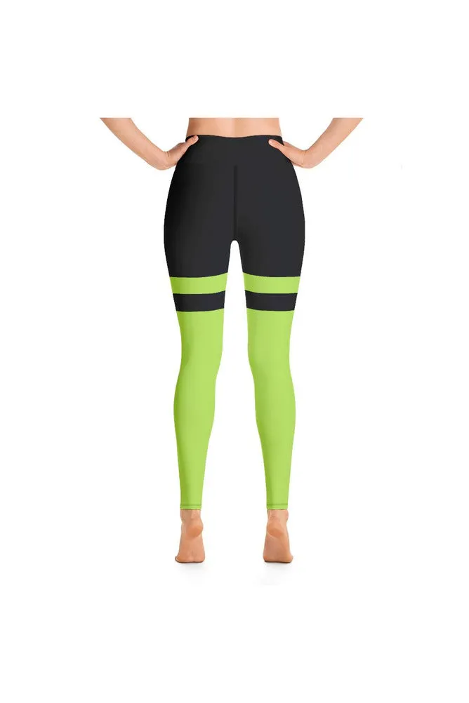 Lime Green & Midnight Blue Yoga Leggings