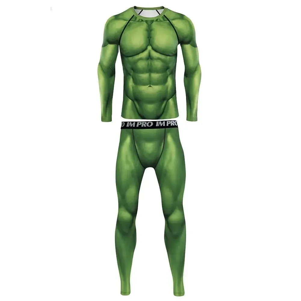 Men's 'Angry' Elite Long Sleeve Compression Set