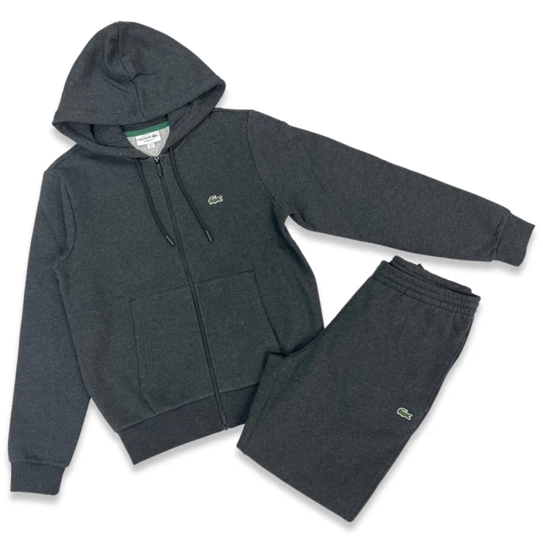 Men’s Fleece Jogging Set In Dark Grey