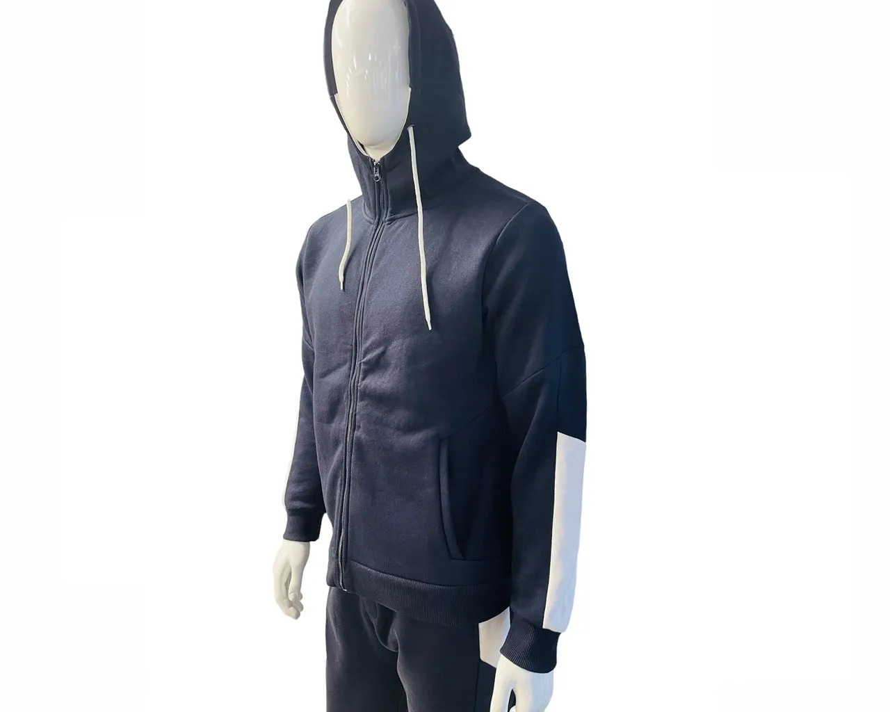 Mens Hooded Fleece Tracksuits Hoodie Bottom Pant Jogsuit