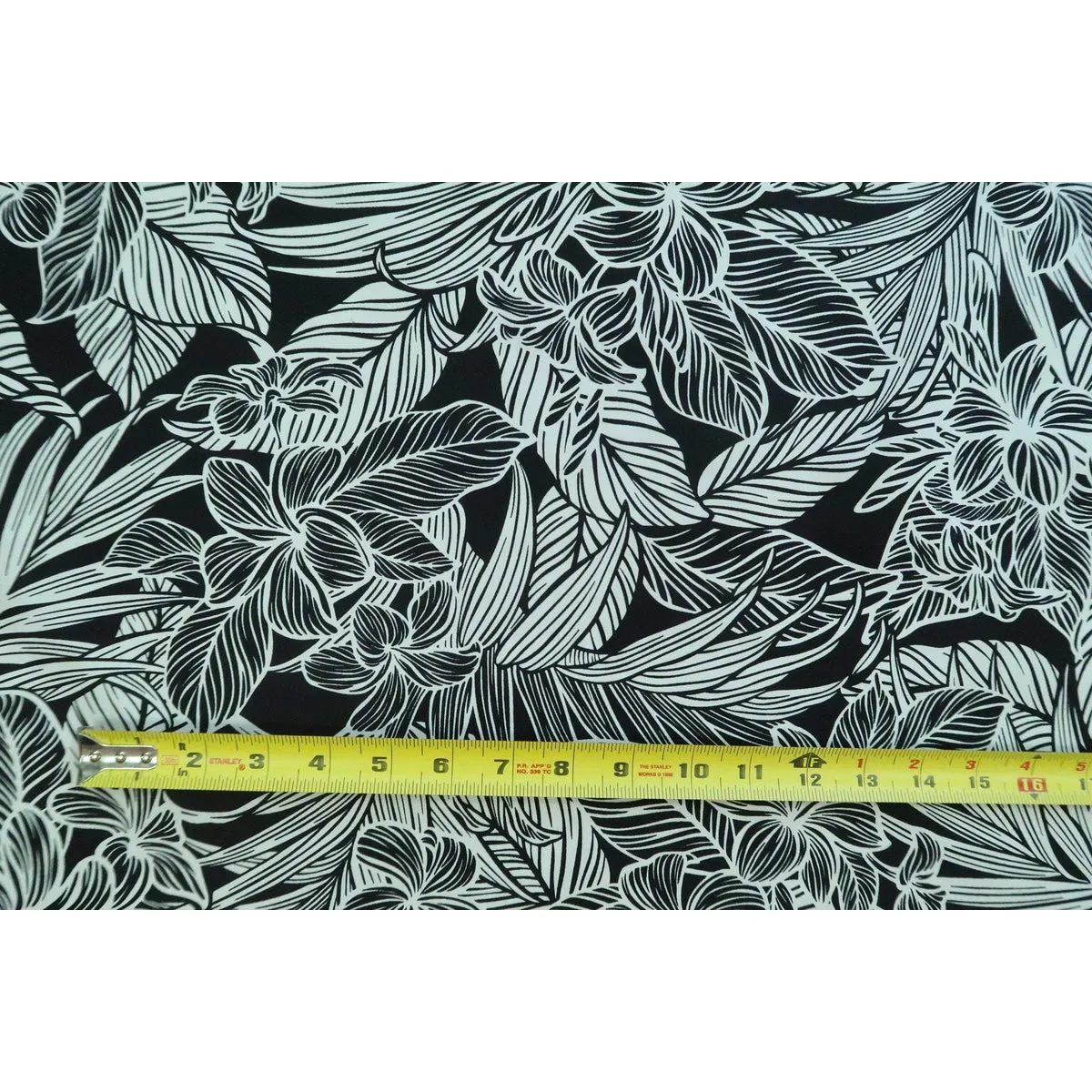 Modern Tropical Plumeria Flower Fabric |