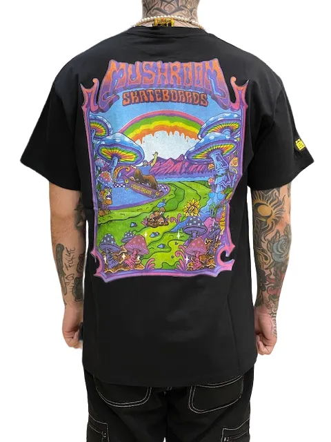 Mushroom Men's short sleeve cotton t-shirt 12036-01 black