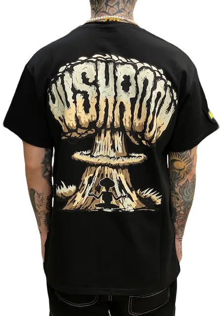 Mushroom Men's short sleeve cotton t-shirt 12038-01 black