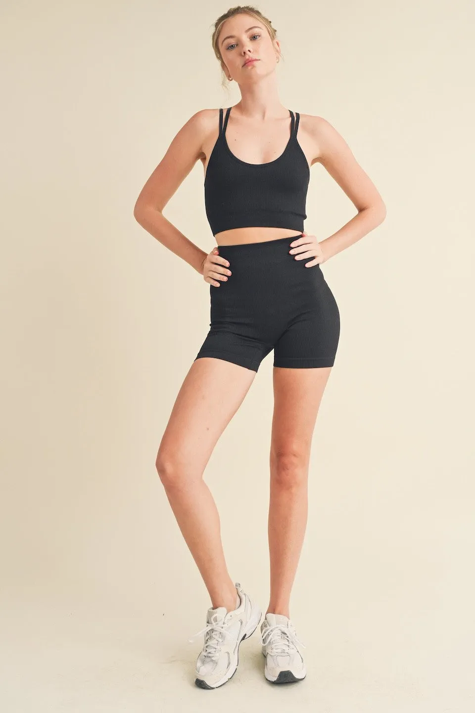 Myla Seamless Shorts, Black