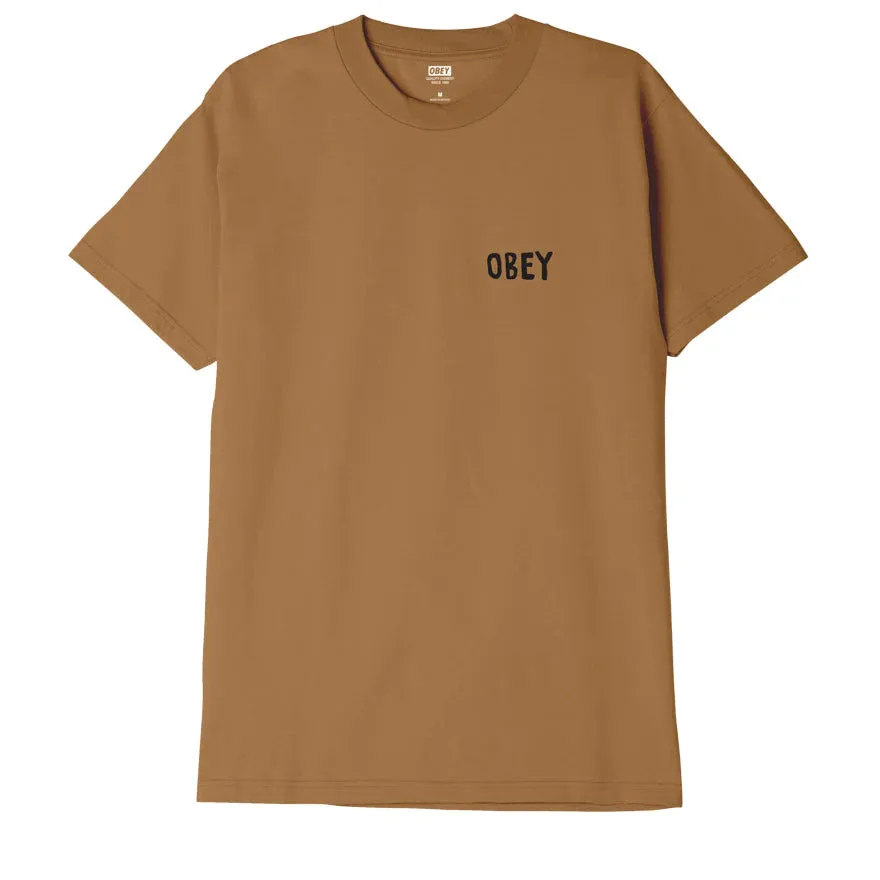 Obey Hong Kong Photo Classic men's short sleeve t-shirt 165263410 brown